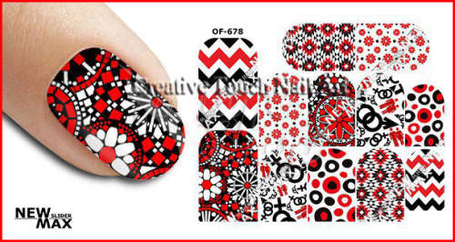MAX SLIDERS - NAIL ART WATER SLIDER - FLOWER PATTERN