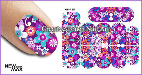 MAX SLIDERS - NAIL ART WATER SLIDER - FLOWERS