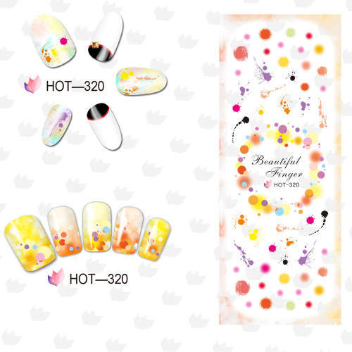NAIL ART - WATER TRANSFER - COLOR BURST