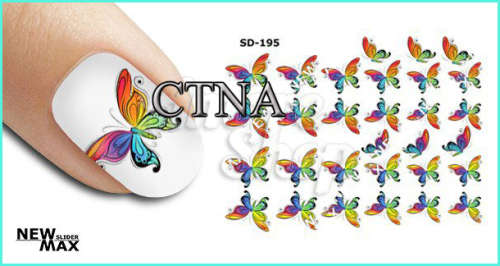 MAX SLIDERS - NAIL ART WATER SLIDER - BUTTERFLY