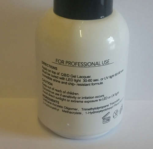 QBD - SOAK OFF - UV GLAZE  NON WIPE TOP COAT - 15ml