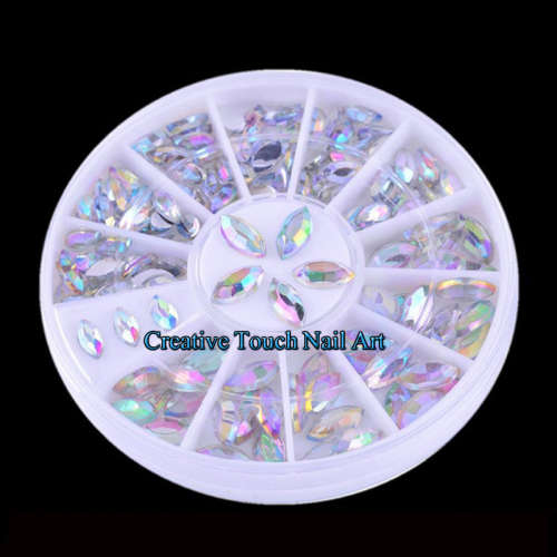 Nail Art Wheel - AB Horse Eye Shape Rhinestones
