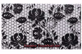 NAIL ART - TRANSFER FOIL - 120 X 4 CM - WHITE LACE STYLE