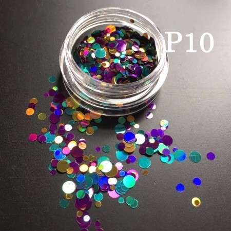MINI JAR - NAIL ART MIXED ROUND CONFETTI