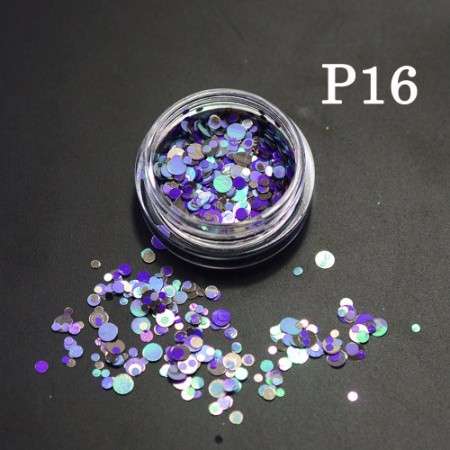 MINI JAR - NAIL ART MIXED ROUND CONFETTI