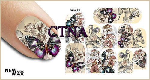 MAX SLIDERS - NAIL ART WATER SLIDER - BUTTERFLY
