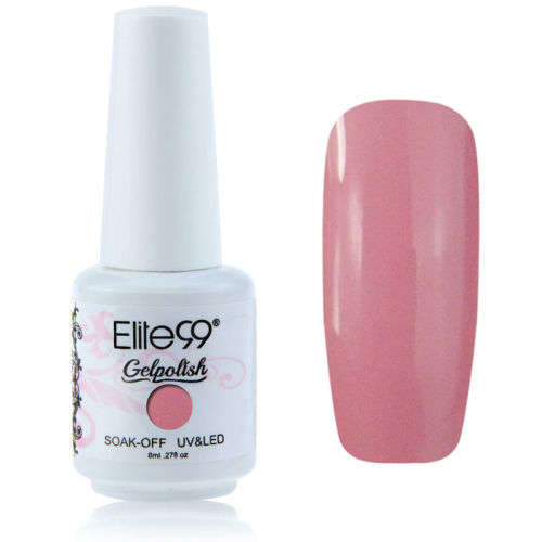 ELITE99 SOAK OFF UV/LED 8ml GEL POLISH - ROSE SHADOW - SHELL PINK 1325
