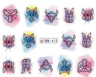NAIL ART/NAIL ART DECAL/NAIL ART WATER TRANSFER DECALS ORIGAMI