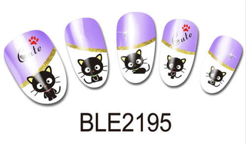 NAIL ART - WATER TRANSFER DECALS - CATS