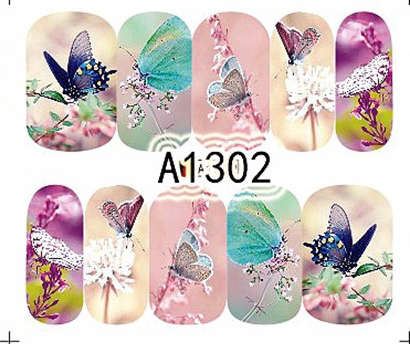 NAIL ART - WATER TRANSFER DECALS - BUTTERFLY