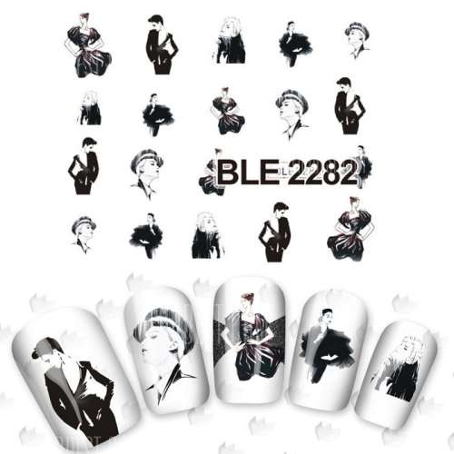 NAIL ART - WATER TRANSFER DECALS - WOMAN FASHION