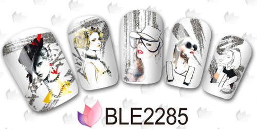 NAIL ART - WATER TRANSFER DECALS - WOMAN FASHION