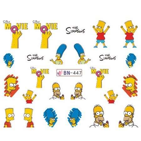 NAIL ART - WATER TRANSFER DECALS - THE SIMPSONS