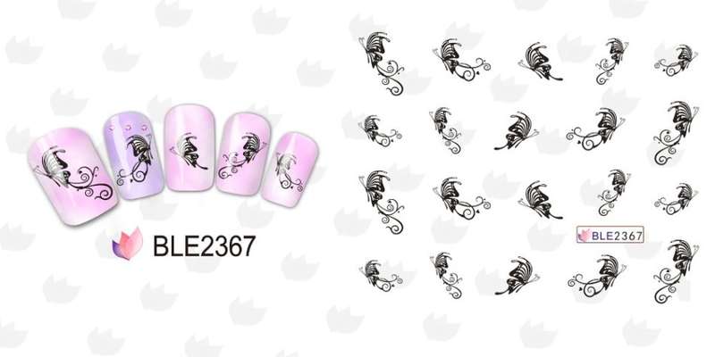 WATER TRANSFER NAIL ART DECAL - BUTTERFLY