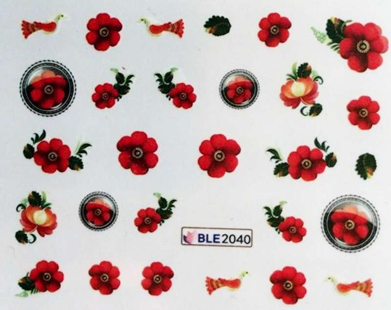 NAIL ART - Water Transfer Decals Flower Sliders For Nail Art