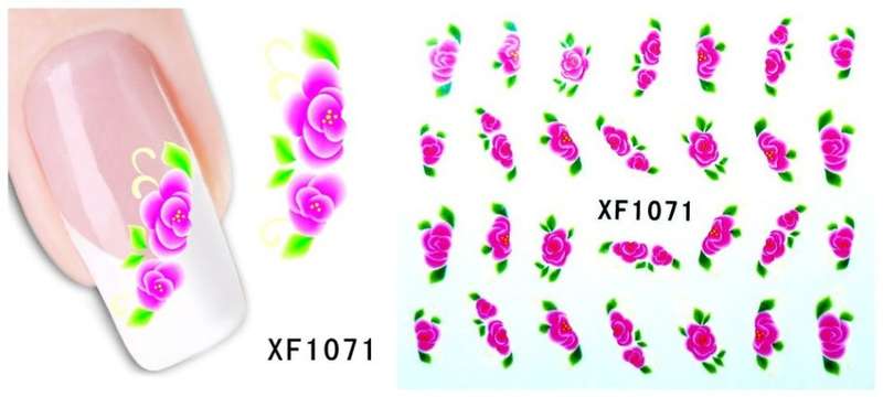NAIL ART - Water Transfer Decals Flower Sliders For NAIL ART