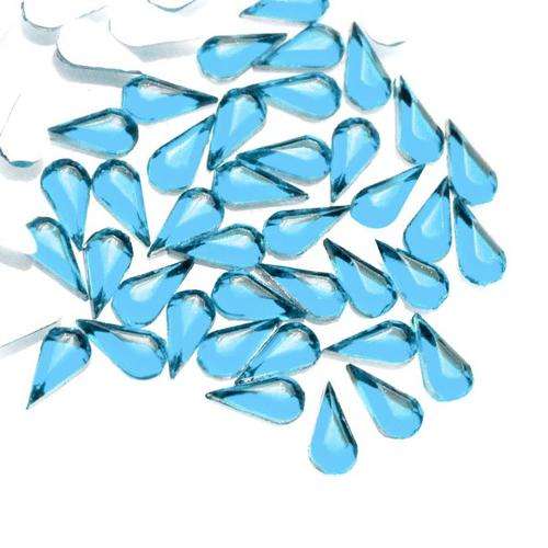 NAIL ART - Light Blue Flat Back Teardrop Rhinestones For Nail Art