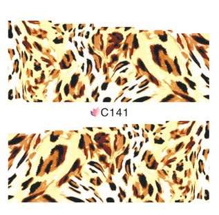 NAIL ART - Leopard Print Water Transfer Nail Art