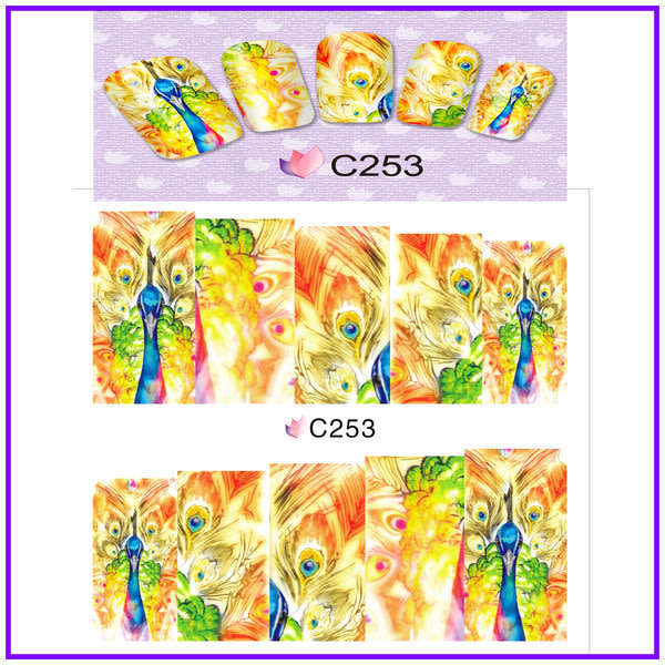 Nail art water decals transfer stickers for nails