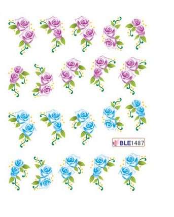 NAIL ART - Water Transfer Roses Nail Art