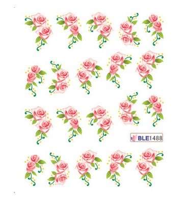 NAIL ART - Water Transfer Rose Nail Art