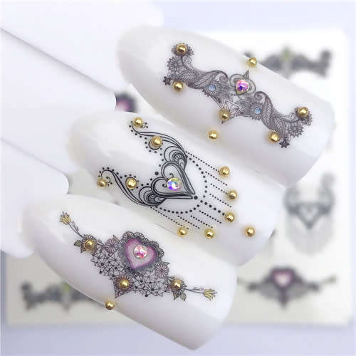 NAIL ART - Water Transfer Decals Nail Art Sliders - 3084