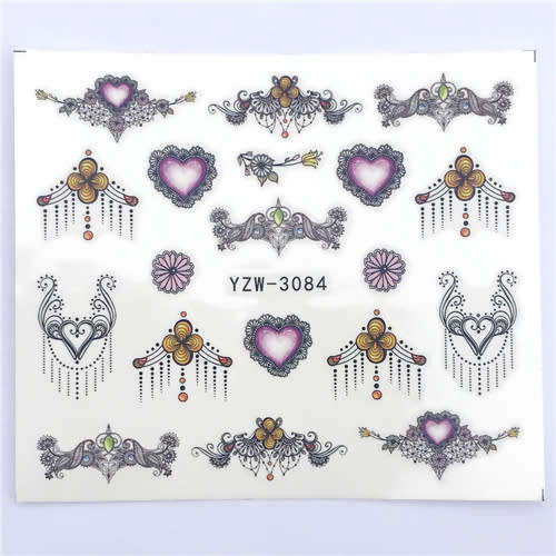 NAIL ART - Water Transfer Decals Nail Art Sliders - 3084