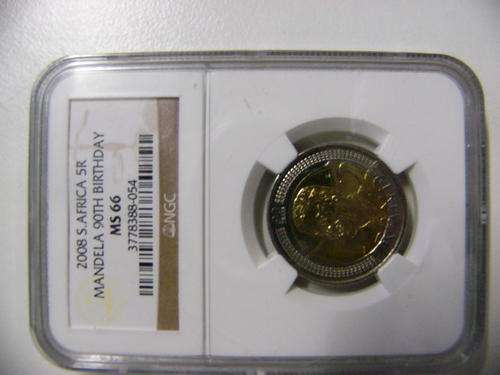 2008 Mandela 90th Birthday Coin: MS 66!!! @ R149.99!!! NGC!!!