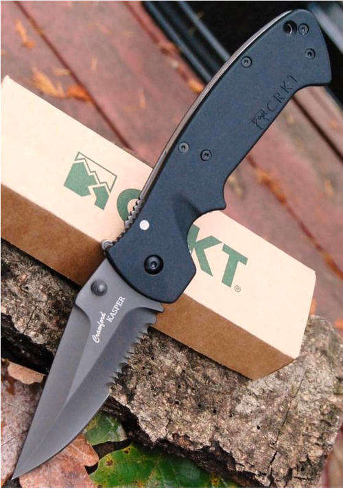 CRKT Columbia River Crawford Kasper Serrated Linerlock Knife