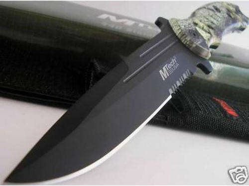 MTech Black Clip Point Bowie Hunter RealTree Camo Knife