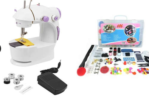 Sewing machine with 228 piece sewing kit