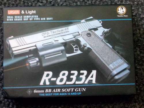6mm BB air soft gun with laser and light