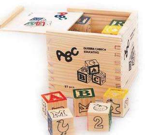 27 Piece Educational Wooden Alphabet Block Set