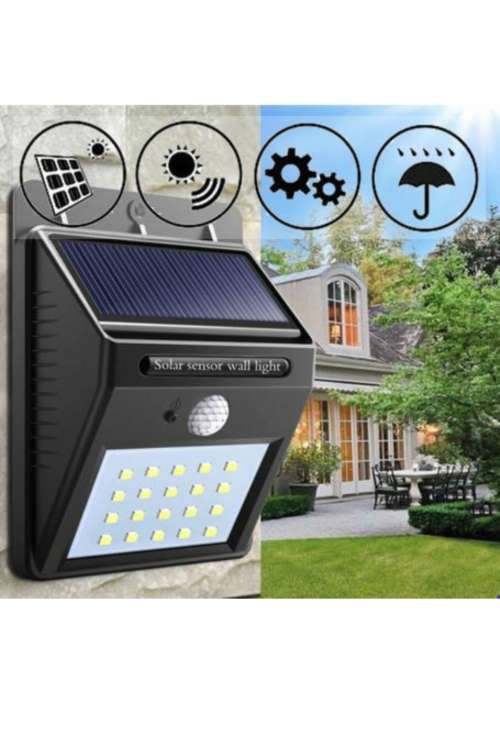 20 led solar motion activated wall lights