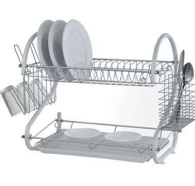Chrome plated 2 layer dish rack