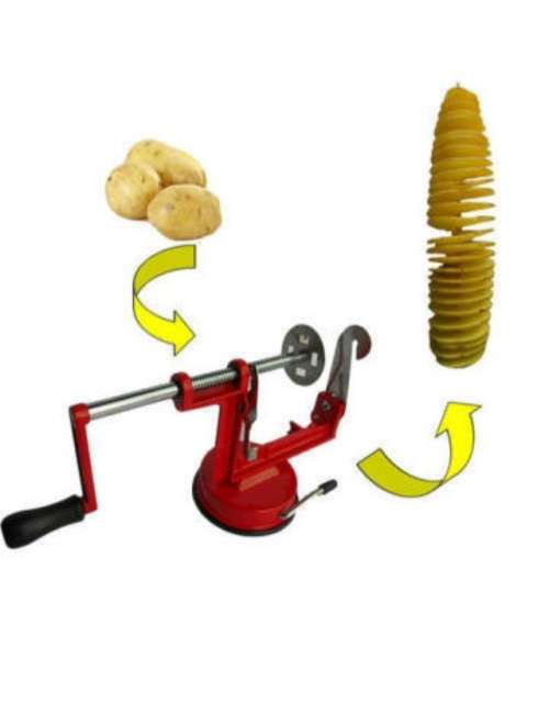 Potato spiral slicer