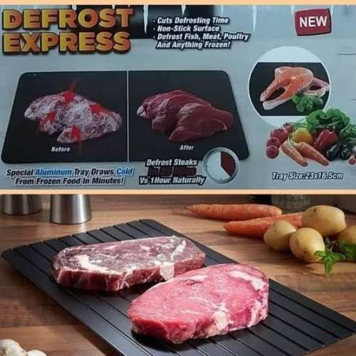 Quick defrost tray
