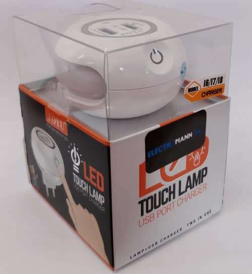 Touch lamp USB port charger