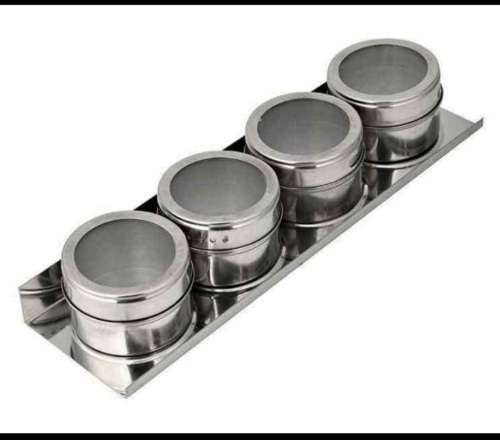 Set of 4 magnetic spice jars