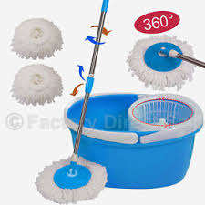 360 AAA rotating magic spin mop with 2 heads