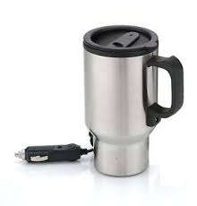 Stainless steel travel camping mug with car charger gift