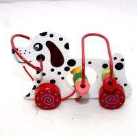 Dalmation mini beads rack pull along toy