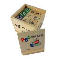 Educational number and alphabeth wooden blocks