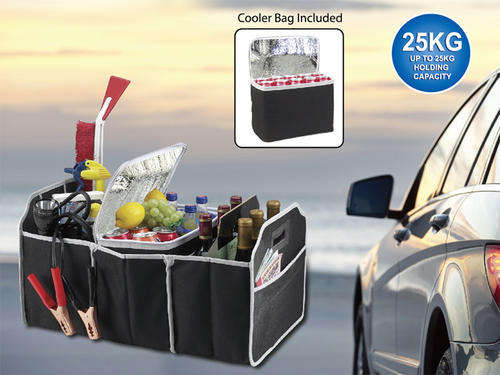 Eezee car  boot trunk shopping organiser with cooler bag