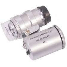 currency detecting 60 x led light microscope loupe
