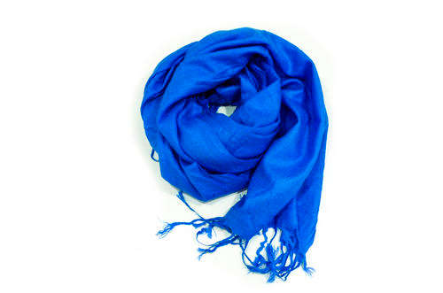 royal blue 100% pashmina scarf