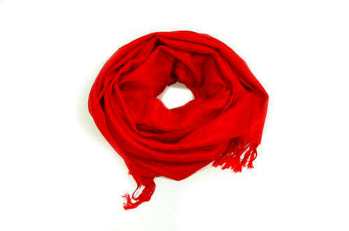 Red 100% pashmina scarf
