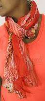 Orange printed  fashionable and latest design scarf