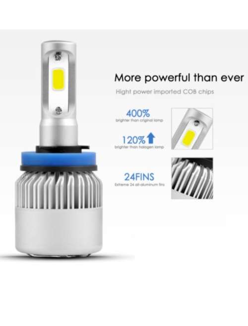 C6 Set of 2 - 3 pin led headlight