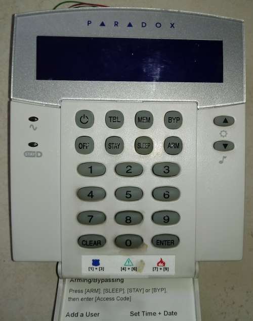 Paradox MG32LCD Keypad for Alarm System - Used but working